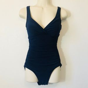 ST. JOHNS BAYS | Blue Scrunch One Piece Swim Suit